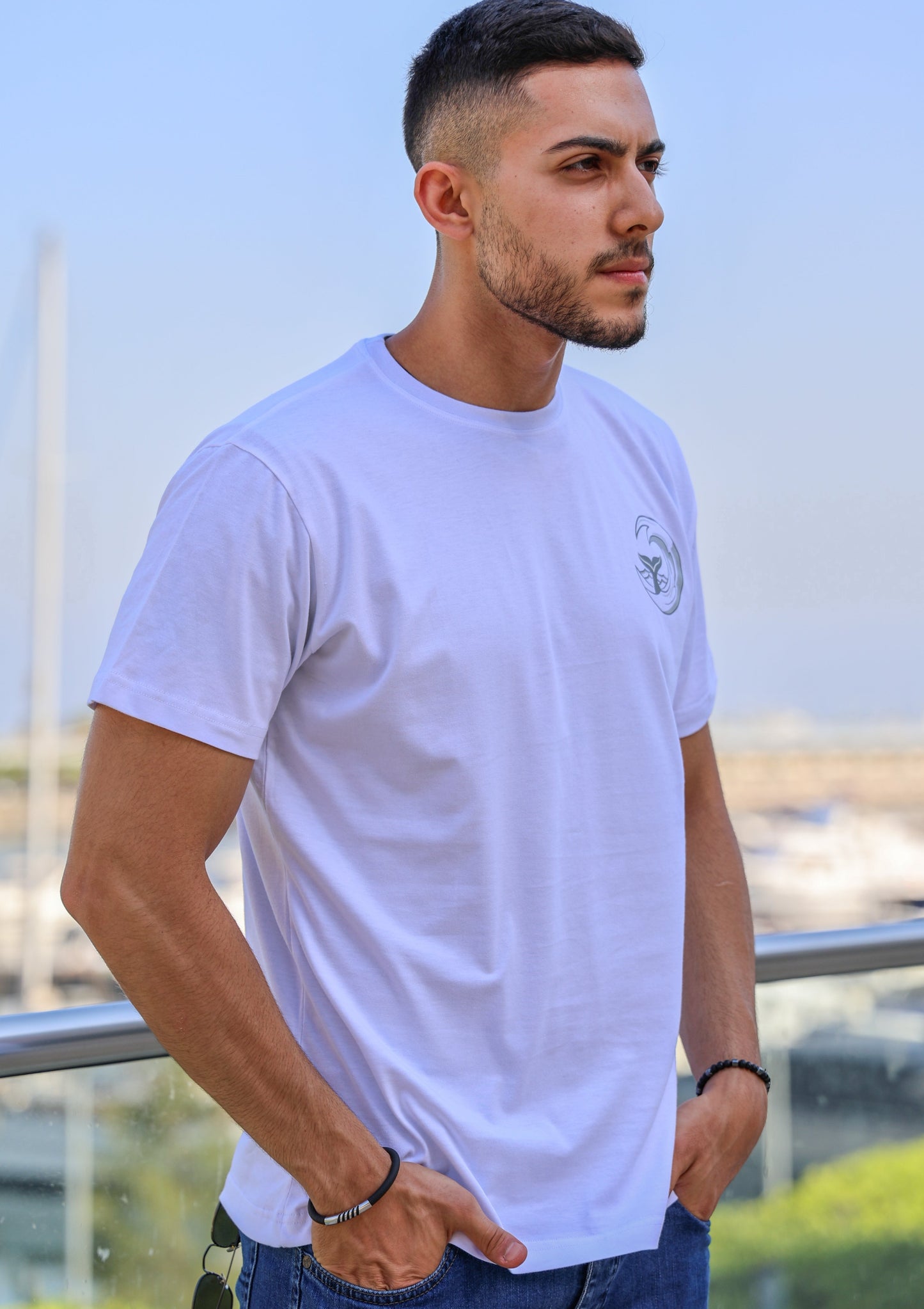 Seascape Tee in White