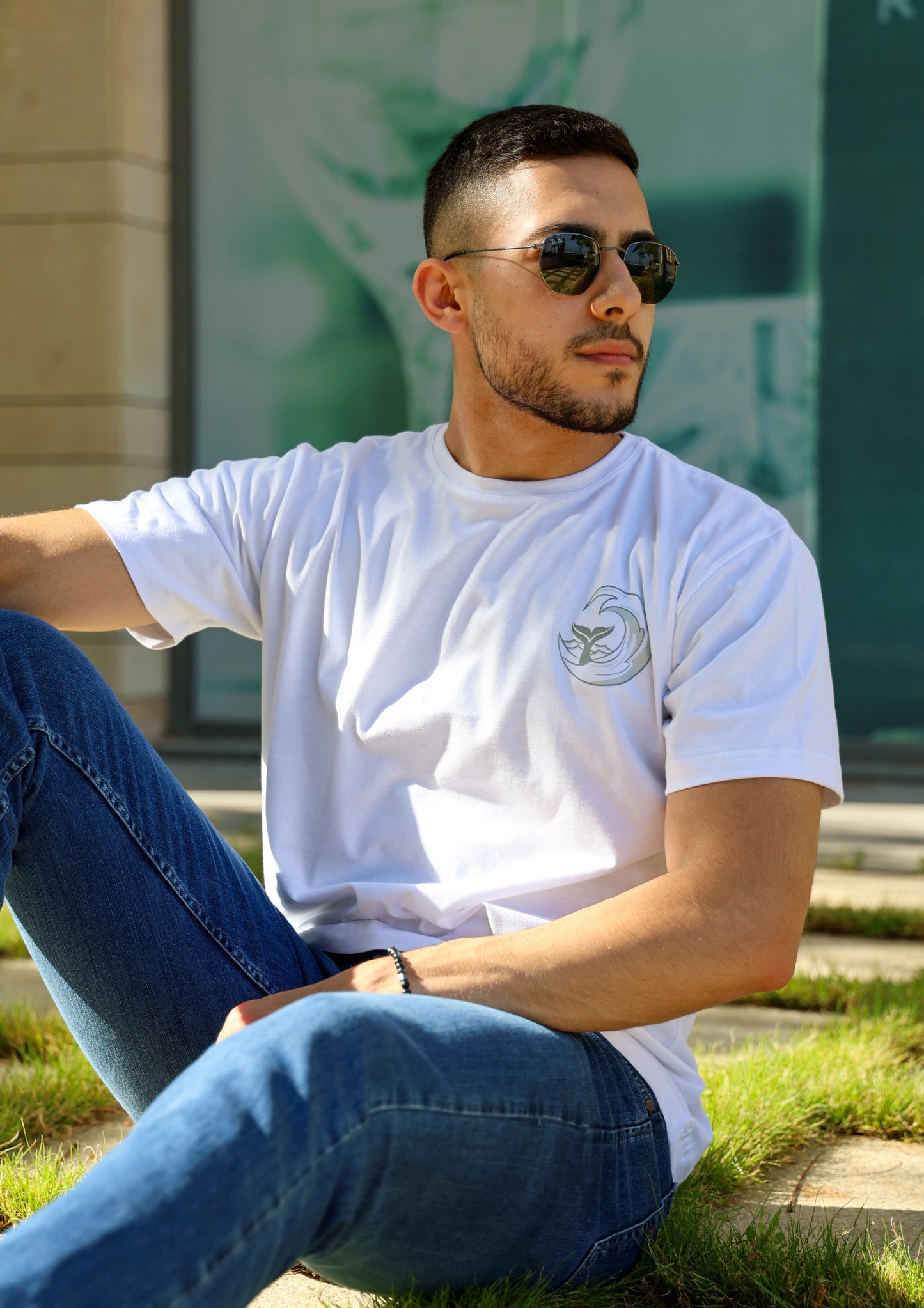 Seascape Tee in White